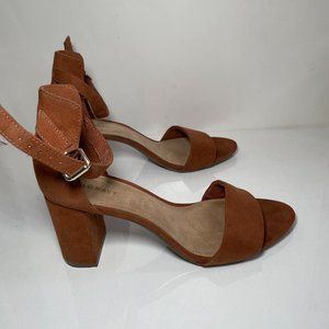 Old Navy Open toe Chunky Brown Suede Heels